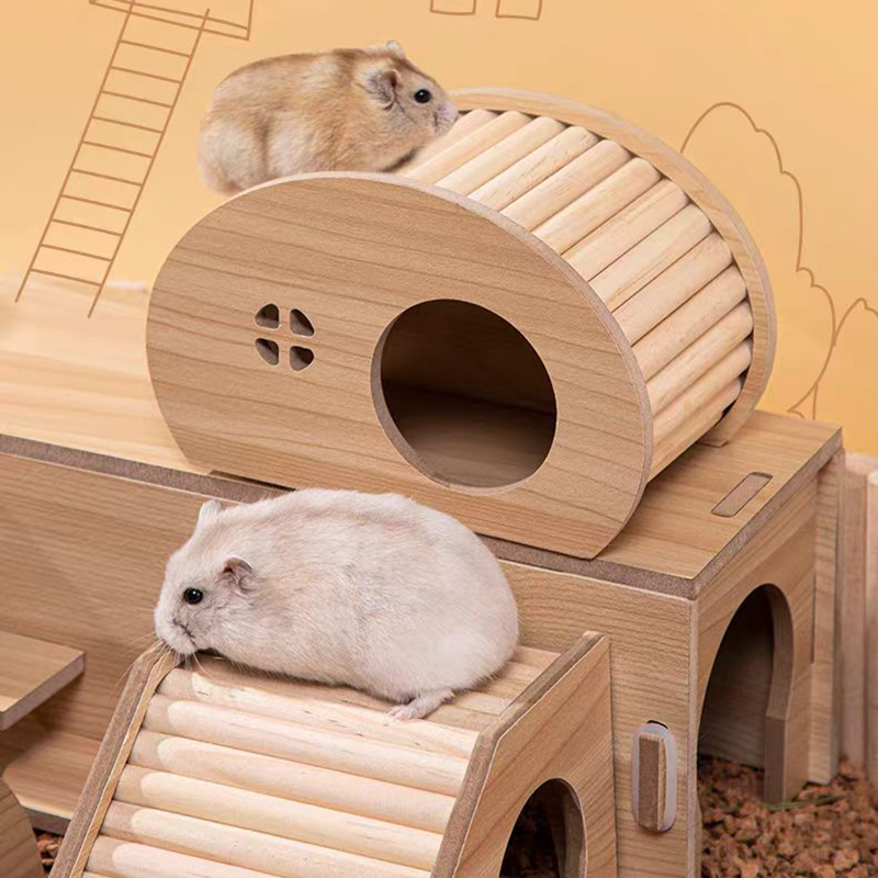 Insect Hotel Wood - Smooth Hideaway dla chomika Drewniany domek