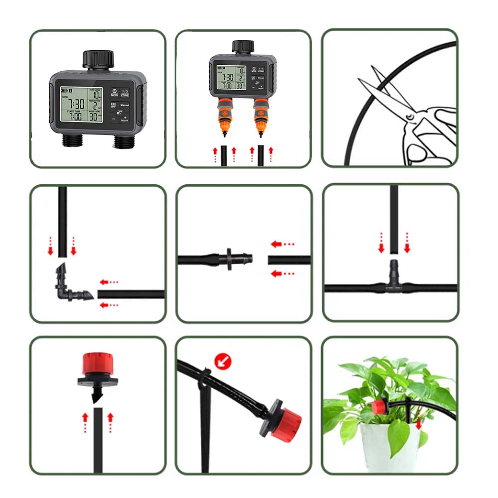 Dwuzonowy, niezależny wyświetl – Smart Garden Water Timer recenzja i cena